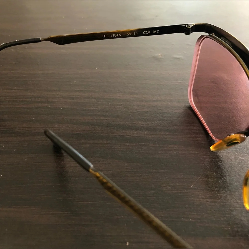 Vintage Trussardi TPL 118/N Snake Print Frame Sunglasses - Made in Italy - Picture 6 of 10